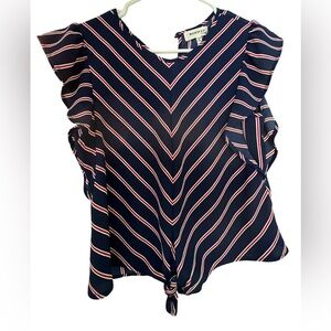 Small Short Flutter Sleeve Blouse